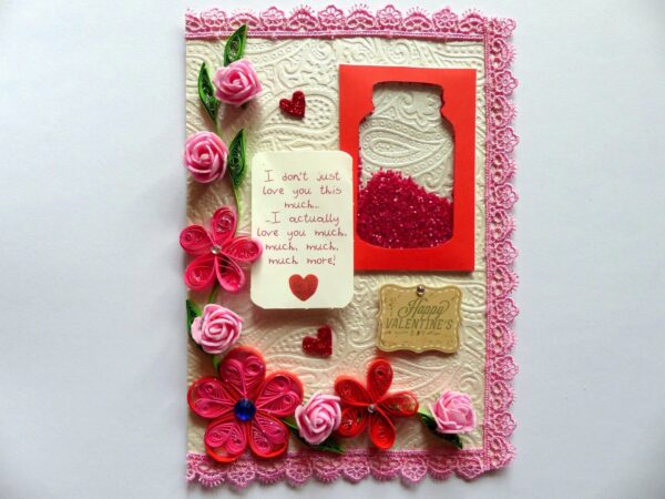 Handmade Love Jar Shaker Card image Handmade Love Jar Shaker Card image