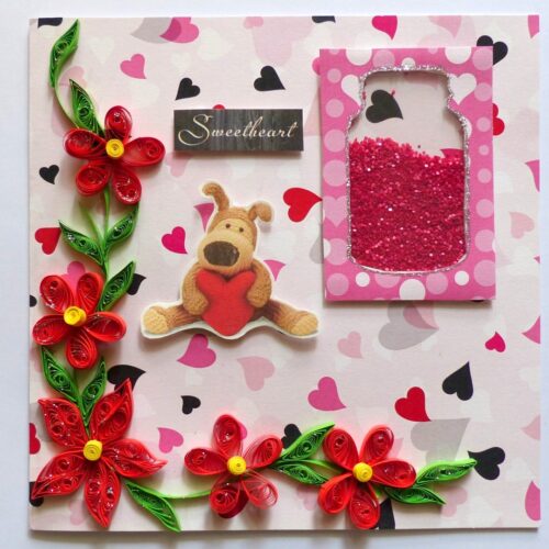 Sweetheart Quilled Shaker Card image