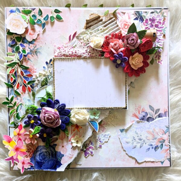 Quilled Corner Birthday Handmade Greeting Card Quilled Corner Birthday Handmade Greeting Card