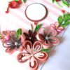PXL_20241123_093818114 Red Quilled Flowers Corner Greeting Card