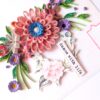 PXL_20241123_094207775 Sparkling Pinks Quilled Flowers Card