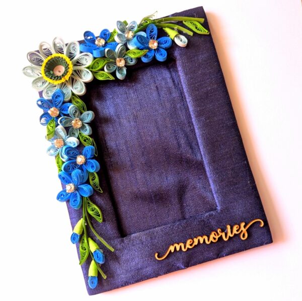 Sparkling Blue Quilled Photo Frame image Sparkling Blue Quilled Photo Frame image