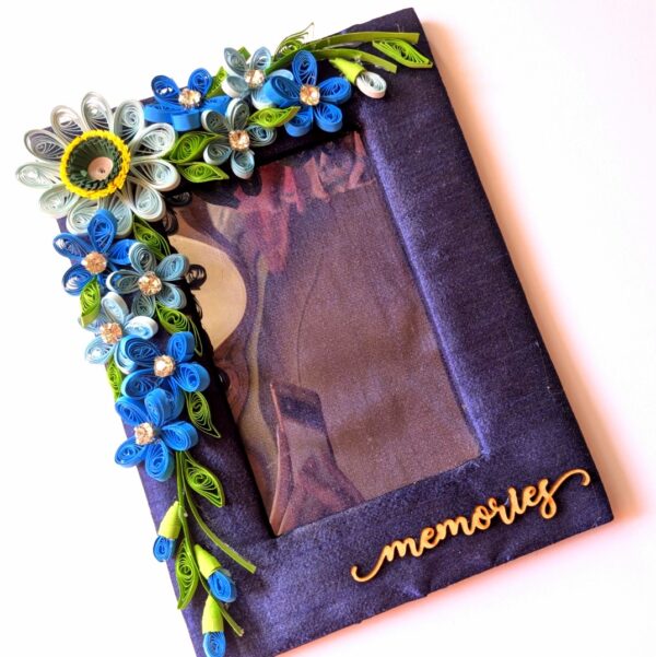Sparkling Blue Quilled Photo Frame image Sparkling Blue Quilled Photo Frame image