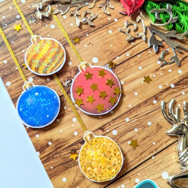 Quilled Flower Reindeer New Year Greeting Card image Quilled Flower Reindeer New Year Greeting Card image