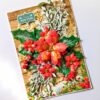 Poinsettias Handmade Christmas New Year Card image Poinsettias Handmade Christmas New Year Card image