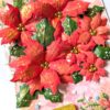 Poinsettia Handmade New Year Christmas card image Poinsettia Handmade New Year Christmas card image
