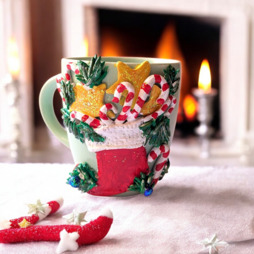 Stocking with Christmas Candies Mug