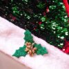 PXL_20241201_101428534-Photoroom Red Green Flip Sequin Santa Cap with Holly Leaves