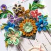 PXL_20250105_074425436 Quilled Flowers In Envelope Greeting Card