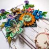 PXL_20250105_074448481 Quilled Flowers In Envelope Greeting Card