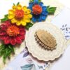 Sparkling Quilled Flowers Birthday Greeting Card -D7 image Sparkling Quilled Flowers Birthday Greeting Card -D7 image