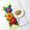 Sparkling Quilled Flowers Birthday Greeting Card -D8 image Sparkling Quilled Flowers Birthday Greeting Card -D8 image