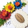 Sparkling Quilled Flowers Birthday Greeting Card -D8 image Sparkling Quilled Flowers Birthday Greeting Card -D8 image