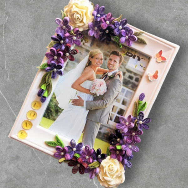 Purple Themed Quilled Photo Frame image Purple Themed Quilled Photo Frame image