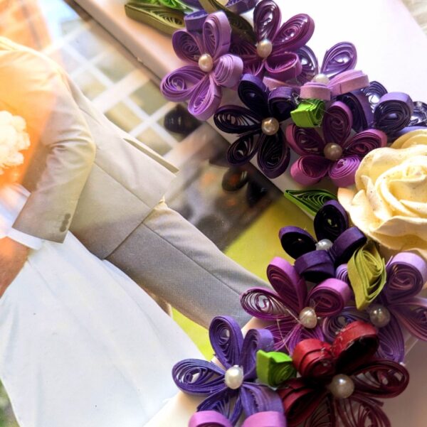 Purple Themed Quilled Photo Frame image Purple Themed Quilled Photo Frame image