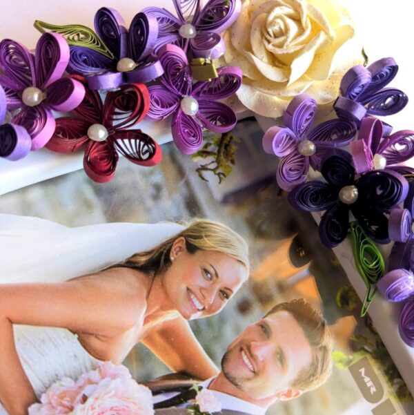 Purple Themed Quilled Photo Frame image Purple Themed Quilled Photo Frame image