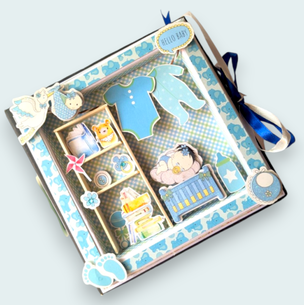 Sparkling Baby Boy Scrapbook image Sparkling Baby Boy Scrapbook image