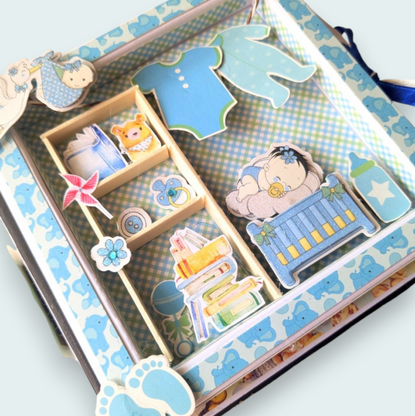 Sparkling Baby Boy Scrapbook image Sparkling Baby Boy Scrapbook image