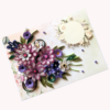 Purple Themed Quilled Flowers Greeting Card image Purple Themed Quilled Flowers Greeting Card image