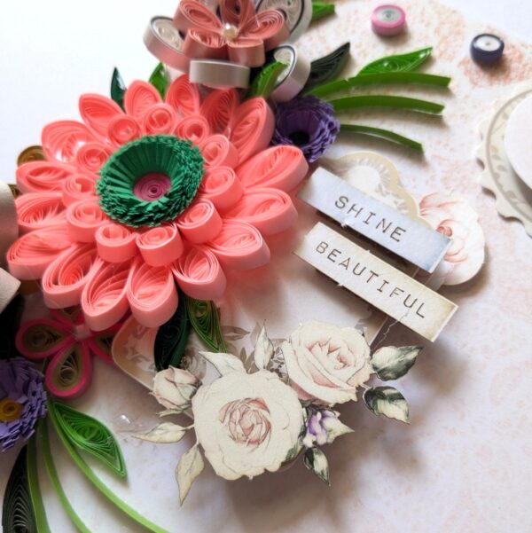 PXL_20250223_054056638 Sparkling Pinks Quilled Flowers Card