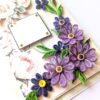 Purple Themed Quilled Flowers Greeting Card image Purple Themed Quilled Flowers Greeting Card image