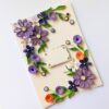 PXL_20250323_095517890 Purple Quilled Flowers Corner Greeting Card