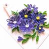 Purple Themed Quilled Flowers Greeting Card image Purple Themed Quilled Flowers Greeting Card image