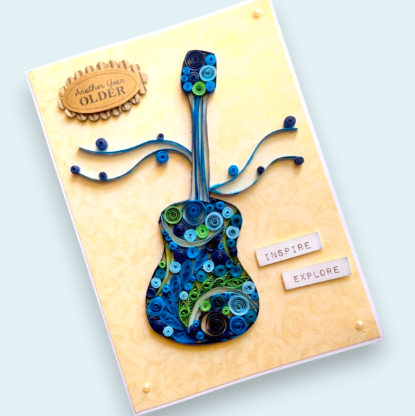 PXL_20250331_094236045-Photoroom-10 Quilled Guitar Handmade Greeting card