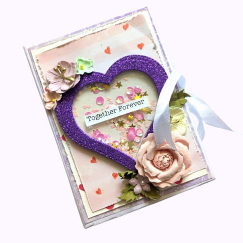 Purple Love Mini Scrapbook Album Handmade