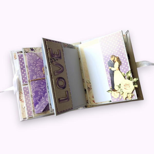 PXL_20250511_061513141-Photoroom-1 Purple Love Mini Scrapbook Album Handmade