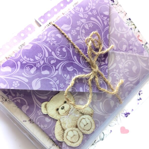 PXL_20250511_061610864 Purple Love Mini Scrapbook Album Handmade