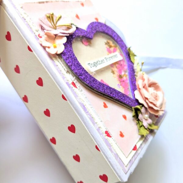 PXL_20250511_061848258 Purple Love Mini Scrapbook Album Handmade