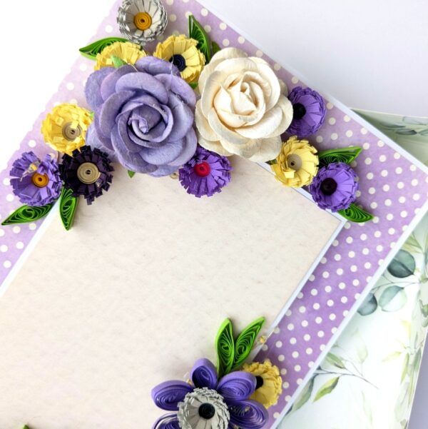 PXL_20250717_131037849 Purple Quilled Greeting card with Light and Box