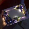 PXL_20250717_131103925 Purple Quilled Greeting card with Light and Box