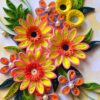 Beautiful Yellow And Pink Flowers Greeting Card
