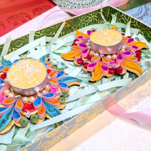 PXL_20251002_151907711 Quilled Tealight Candle Holders - Set of 2