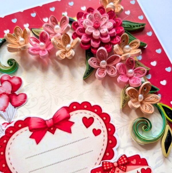 PXL_20260116_094539531 A4 Valentine Quilled Greeting with Pop up card inside