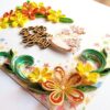 Yellow Orange Quilled Birthday Greeting Card image