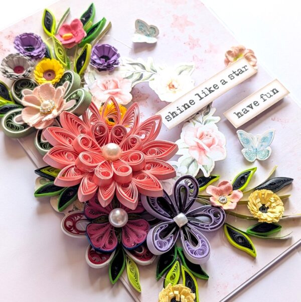PXL_20260502_094031924 Sparkling Pinks Quilled Flowers Card