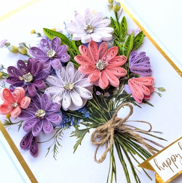 PXL_20260617_130558092 Purple Quilled Bouquet Greeting card
