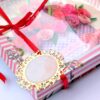 Quilled greeting card in box - Pink Roses