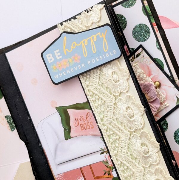 Working girl handmade mini scrapbook