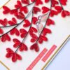 Quilled hearts and Love Birds Greeting card