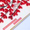 Quilled hearts and Love Birds Greeting card