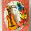 Guitar and Quilled Flowers Greeting Card image Guitar and Quilled Flowers Greeting Card image
