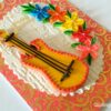 Guitar and Quilled Flowers Greeting Card image Guitar and Quilled Flowers Greeting Card image