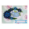 Sparkling Quilled Blue Flowers in Circle Greeting Card image Sparkling Quilled Blue Flowers in Circle Greeting Card image