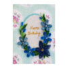 Blue Themed Quilled Flowers Greeting Card Birthday image