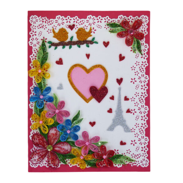 Beautiful Flowers and Love Themed Greeting Card image Beautiful Flowers and Love Themed Greeting Card image