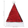 Red-Green-Flip-Sequin-Santa-cap Red Green Flip Sequin Santa Cap with Bow